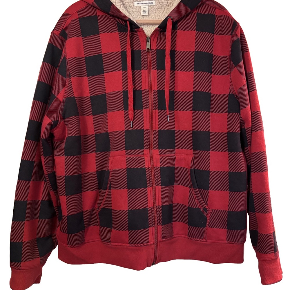 Amazon Essentials Hoodie, Sherpa-Lined Full-Zip Fleece Sweatshirt